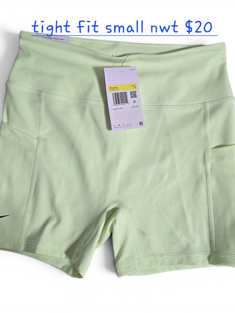 Nike Women’s Light Lime Performance Bike Shorts